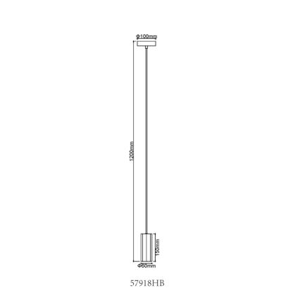 Globo - Luster na lanku 1xGU10/25W/230V čierna