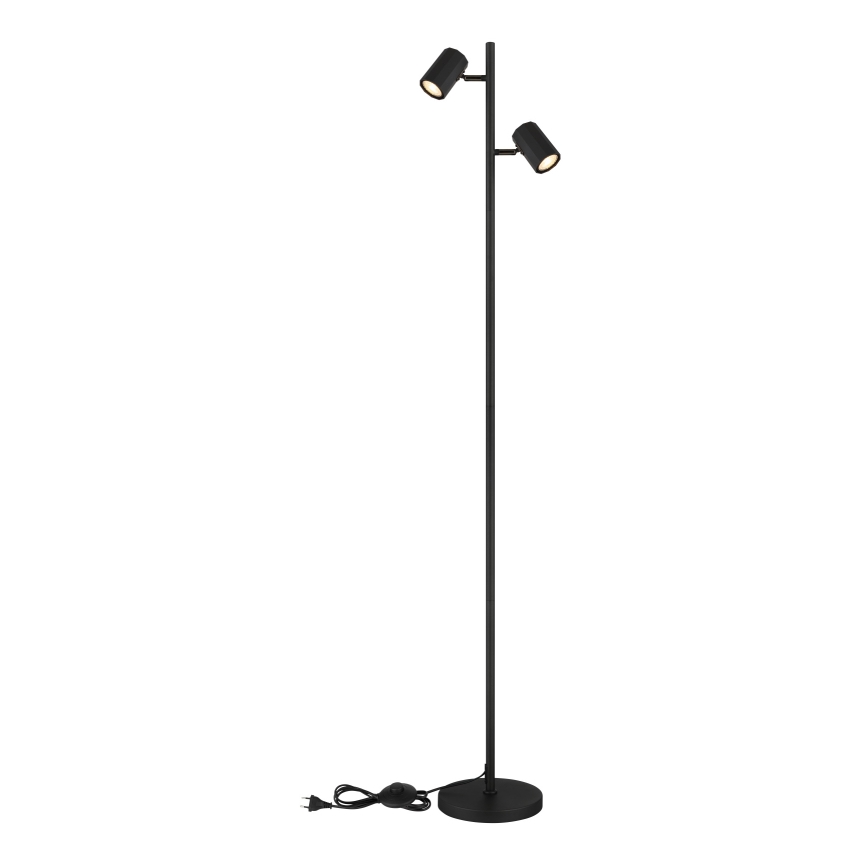 Globo - Stojacia lampa 2xGU10/5W/230V čierna