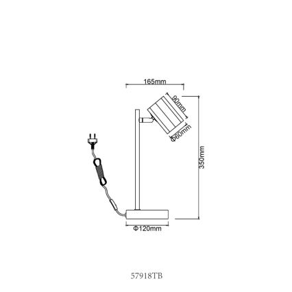 Globo - Stolná lampa 1xGU10/5W/230V čierna