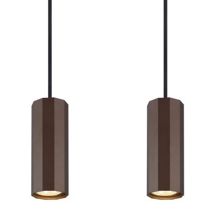 Globo - Luster na lanku 4xGU10/25W/230V hnedá