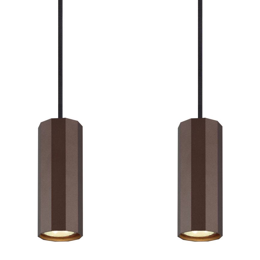 Globo - Luster na lanku 4xGU10/25W/230V hnedá