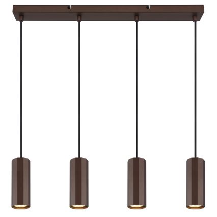 Globo - Luster na lanku 4xGU10/25W/230V hnedá