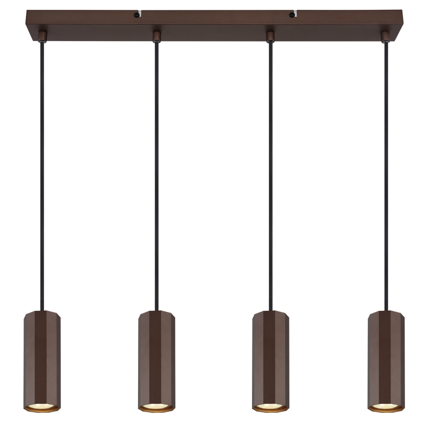 Globo - Luster na lanku 4xGU10/25W/230V hnedá