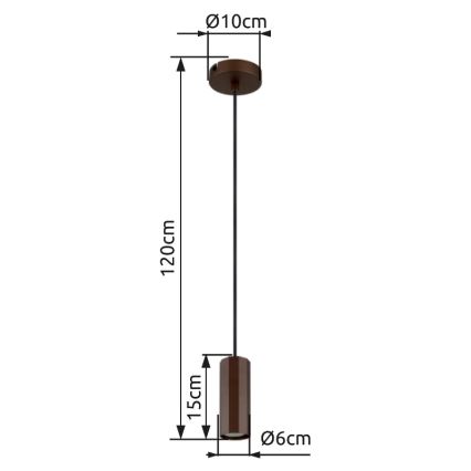 Globo - Luster na lanku 1xGU10/25W/230V hnedá