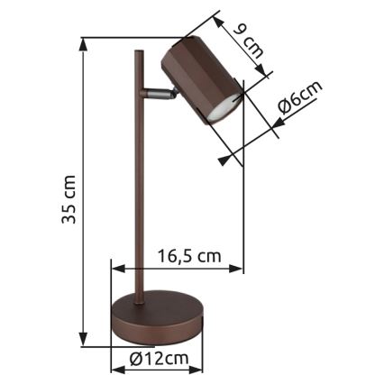 Globo - Stolná lampa 1xGU10/5W/230V hnedá