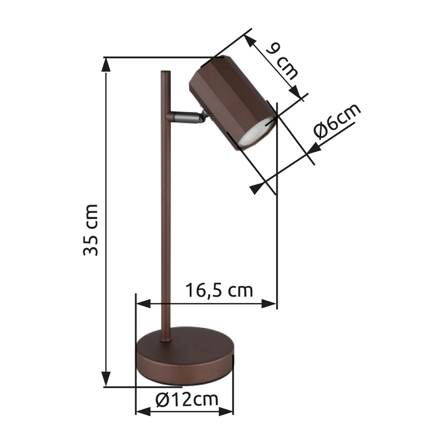 Globo - Stolná lampa 1xGU10/5W/230V hnedá