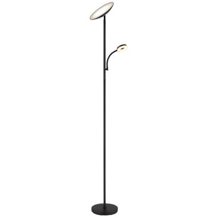 Globo - LED Stmievateľná stojacia lampa LED/20W/230V+ LED/5W 3000/4000/6500K čierna