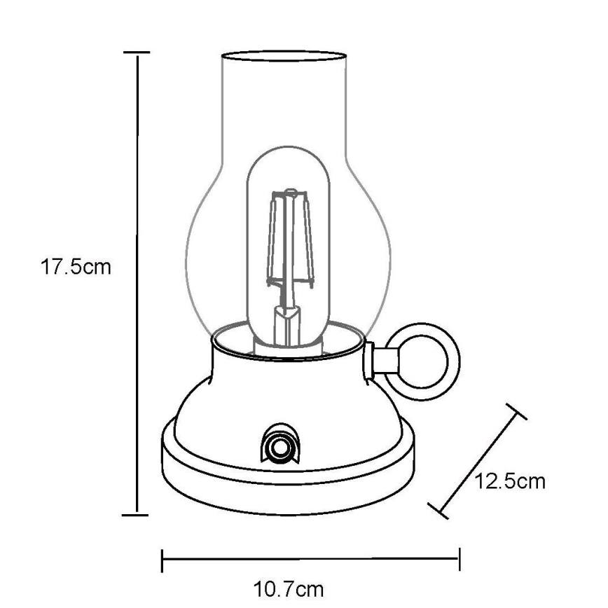 Globo - LED Stmievateľná nabíjacia dotyková stolná lampa LED/1W/3,7V 1200 mAh zelená