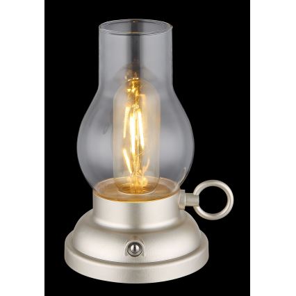Globo - LED Stmievateľná nabíjacia dotyková stolná lampa LED/1W/3,7V 1200 mAh matný chróm