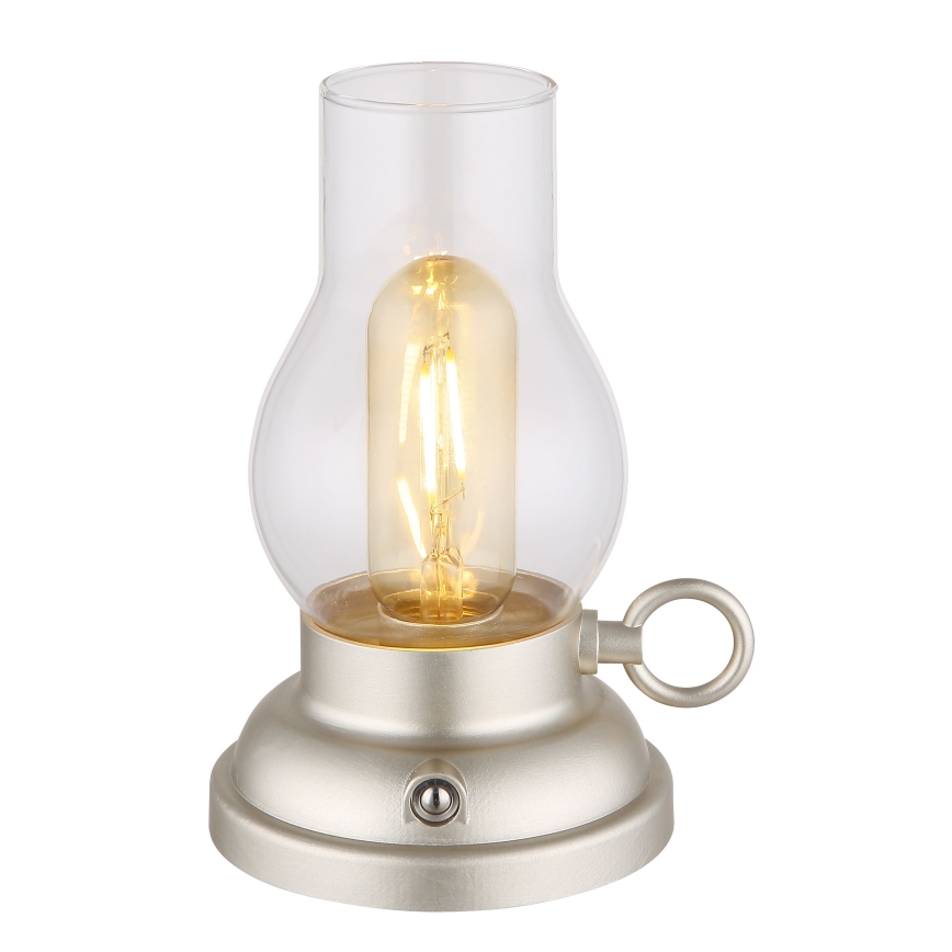 Globo - LED Stmievateľná nabíjacia dotyková stolná lampa LED/1W/3,7V 1200 mAh matný chróm