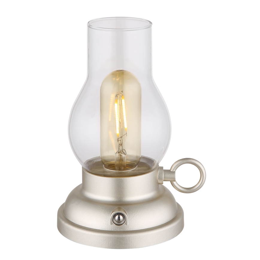 Globo - LED Stmievateľná nabíjacia dotyková stolná lampa LED/1W/3,7V 1200 mAh matný chróm