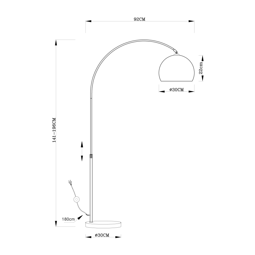 Globo - Stojacia lampa 1xE27/40W/230V