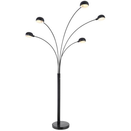 Globo - Stojacia lampa 5xE14/40W/230V čierna