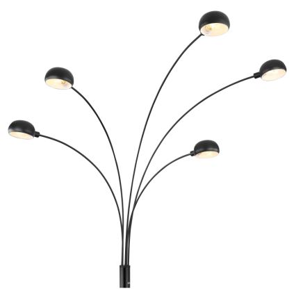 Globo - Stojacia lampa 5xE14/40W/230V čierna