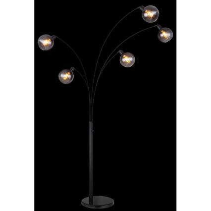 Globo - Stojacia lampa 5xE27/40W/230V dymová