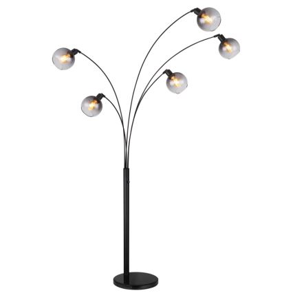 Globo - Stojacia lampa 5xE27/40W/230V dymová