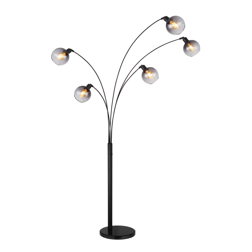 Globo - Stojacia lampa 5xE27/40W/230V dymová