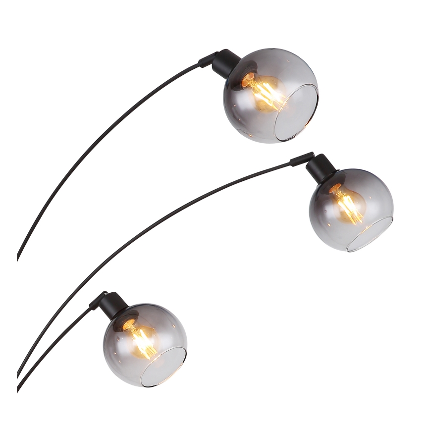 Globo - Stojacia lampa 5xE27/40W/230V dymová