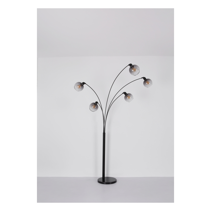 Globo - Stojacia lampa 5xE27/40W/230V dymová