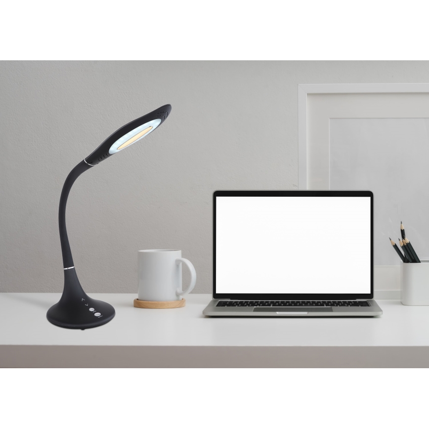 Globo - LED Stmievateľná dotyková flexibilná stolná lampa LED/9W/230V 3000/4500/6500K čierna
