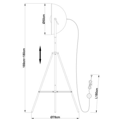 Globo - Stojacia lampa 1xE27/60W/230V