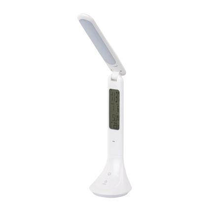 Globo - LED Stmievateľná nabíjacia stolná lampa s displejom LED/4W/230V 2200 mAh biela