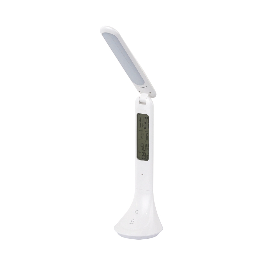 Globo - LED Stmievateľná nabíjacia stolná lampa s displejom LED/4W/230V 2200 mAh biela