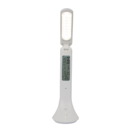 Globo - LED Stmievateľná nabíjacia stolná lampa s displejom LED/4W/230V 2200 mAh biela