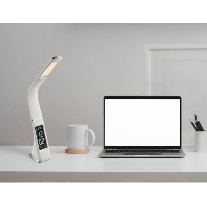Globo - LED stmievateľná dotyková stolná lampa s displejom LED/6,5W/230V 3000/4500/5800K biela