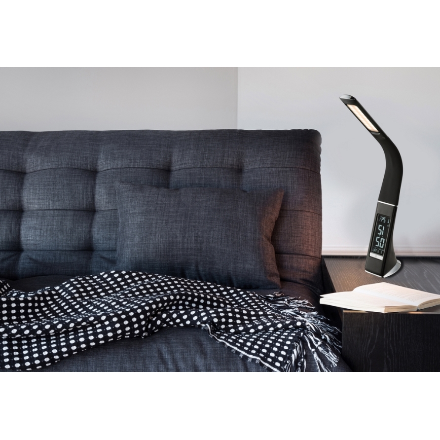 Globo - LED stmievateľná dotyková stolná lampa s displejom LED/6,5W/230V 3000/4500/5800K čierna