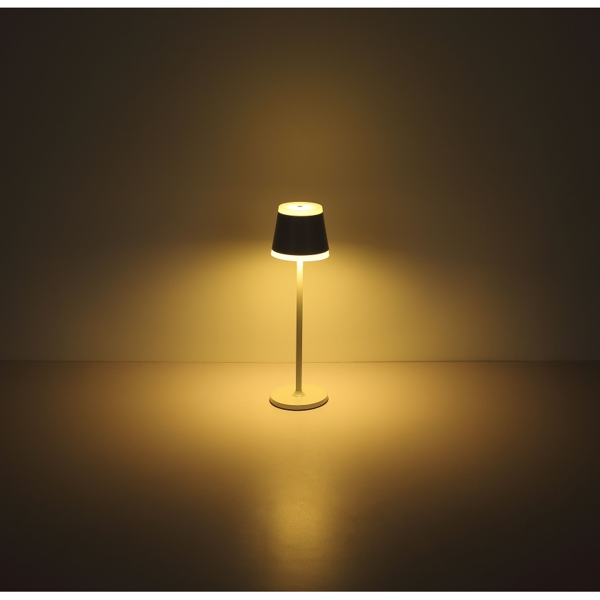 Globo - LED Stmievateľná nabíjacia dotyková stolná lampa LED/4,6W/230V 1800 mAh USB IP54 biela