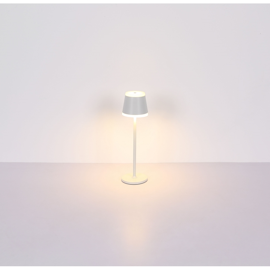 Globo - LED Stmievateľná nabíjacia dotyková stolná lampa LED/4,6W/230V 1800 mAh USB IP54 biela