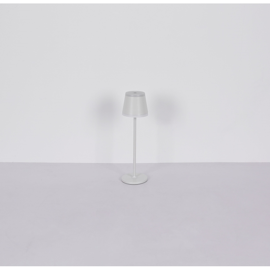 Globo - LED Stmievateľná nabíjacia dotyková stolná lampa LED/4,6W/230V 1800 mAh USB IP54 biela