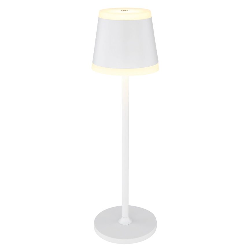 Globo - LED Stmievateľná nabíjacia dotyková stolná lampa LED/4,6W/230V 1800 mAh USB IP54 biela