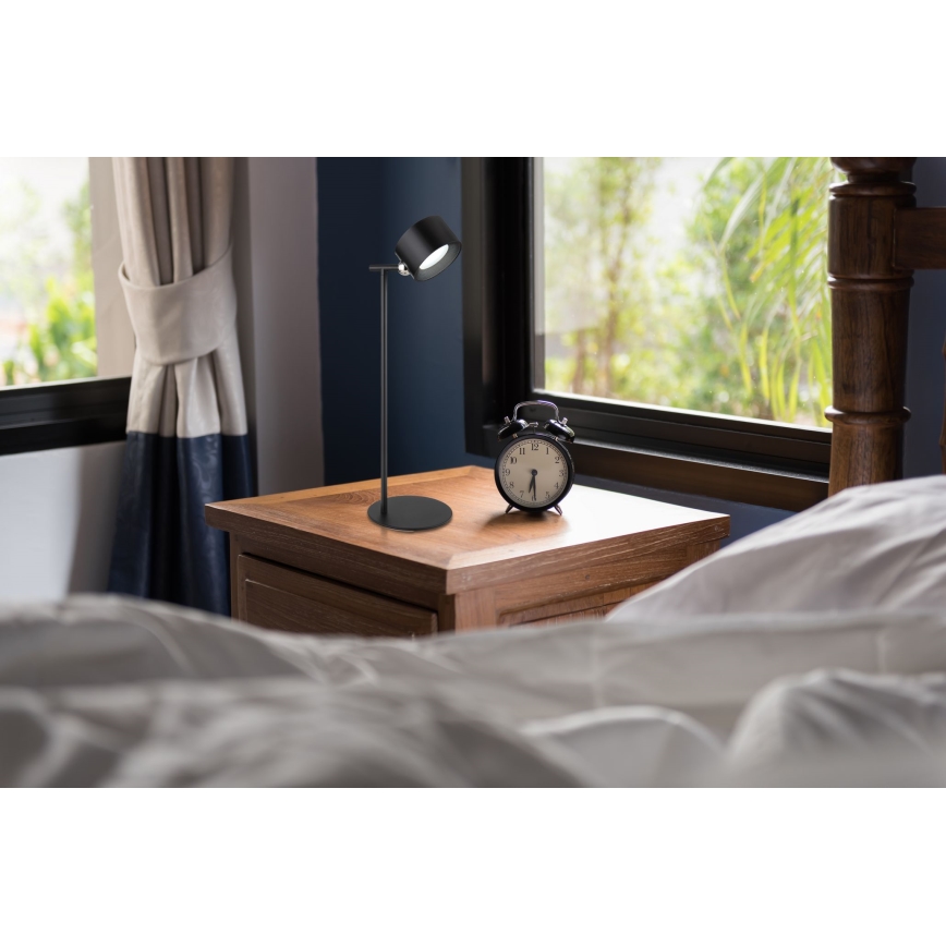 Globo - LED Stmievateľná dotyková stolná lampa 4v1 LED/4W/5V 3000/4000/5000K 1200 mAh čierna