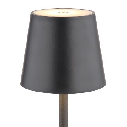 Globo - LED Stmievateľná dotyková vonkajšia lampa LED/3W/3,7V IP44 1800 mAh USB čierna