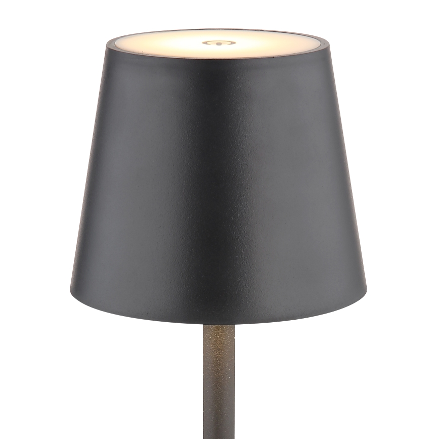 Globo - LED Stmievateľná dotyková vonkajšia lampa LED/3W/3,7V IP44 1800 mAh USB čierna
