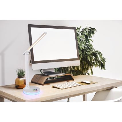 Globo - LED RGBW Stmievateľná dotyková stolná lampa LED/5W/230V + LED/2W 2700K/4000K/6500K biela