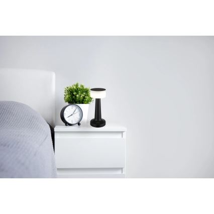 Globo - LED Stmievateľná dotyková stolná lampa LED/1W/3,7V 2700K/4000K/6500K 800 mAh USB čierna