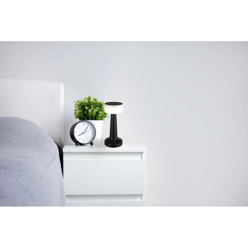 Globo - LED Stmievateľná dotyková stolná lampa LED/1W/3,7V 2700K/4000K/6500K 800 mAh USB čierna