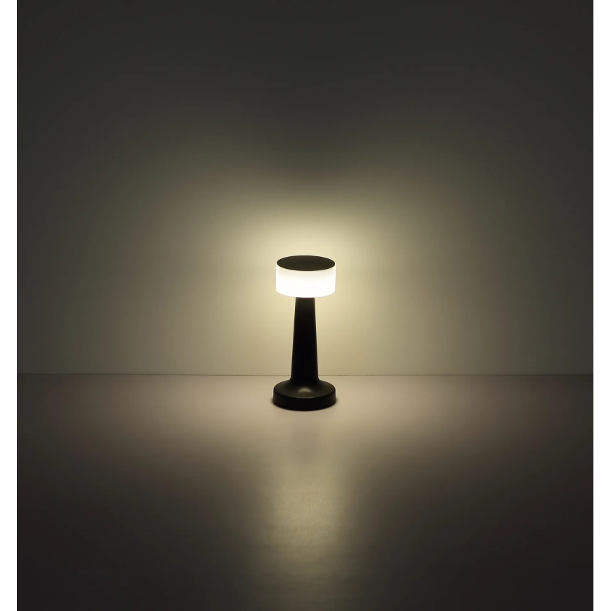 Globo - LED Stmievateľná dotyková stolná lampa LED/1W/3,7V 2700K/4000K/6500K 800 mAh USB čierna