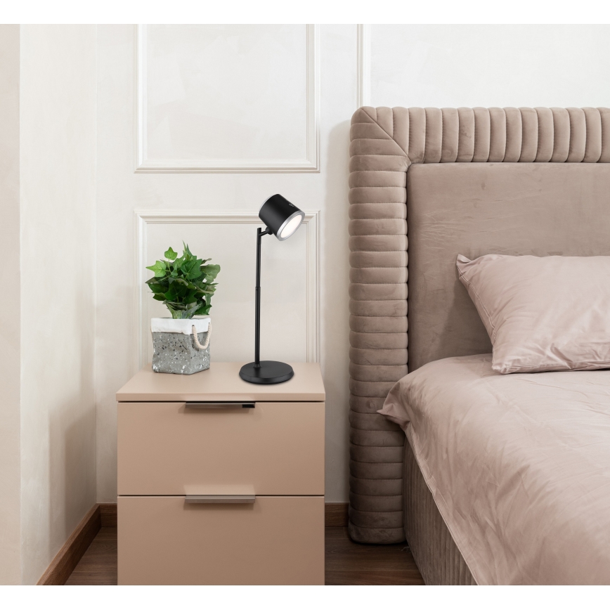 Globo - LED Stmievateľná dotyková stolná lampa 4v1 LED/6W/3,7V 3000K/4000K/6500K 1500 mAh USB čierna