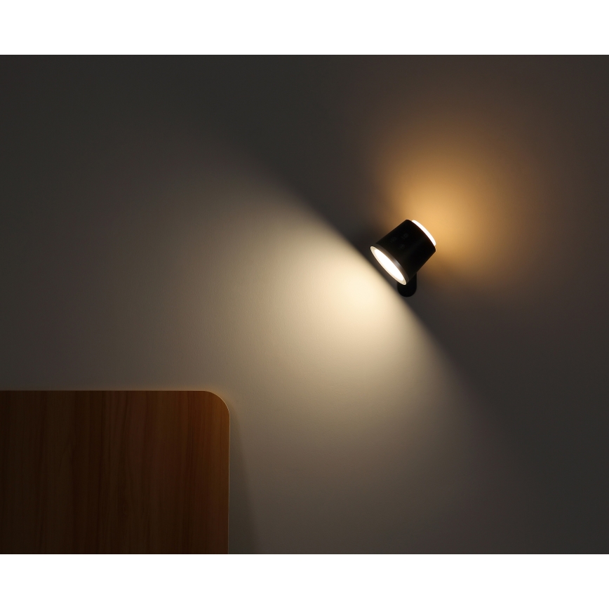 Globo - LED Stmievateľná dotyková stolná lampa 4v1 LED/6W/3,7V 3000K/4000K/6500K 1500 mAh USB čierna