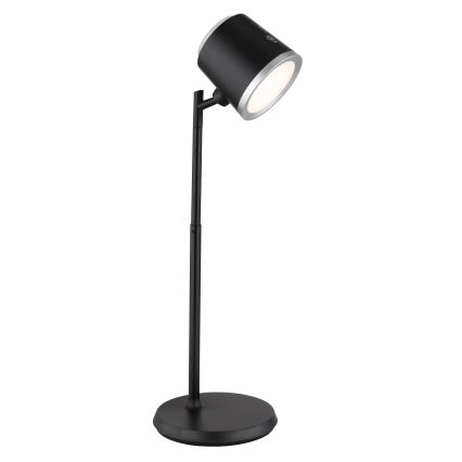 Globo - LED Stmievateľná dotyková stolná lampa 4v1 LED/6W/3,7V 3000K/4000K/6500K 1500 mAh USB čierna