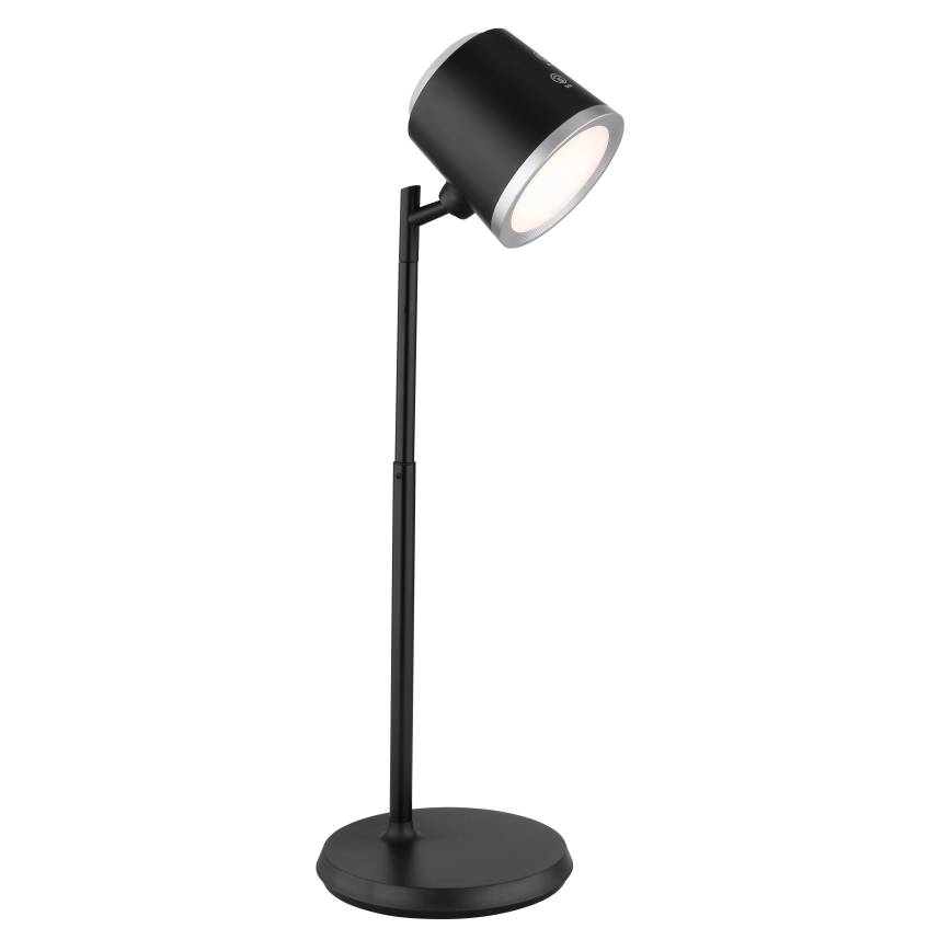 Globo - LED Stmievateľná dotyková stolná lampa 4v1 LED/6W/3,7V 3000K/4000K/6500K 1500 mAh USB čierna
