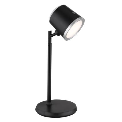 Globo - LED Stmievateľná dotyková stolná lampa 4v1 LED/6W/3,7V 3000K/4000K/6500K 1500 mAh USB čierna