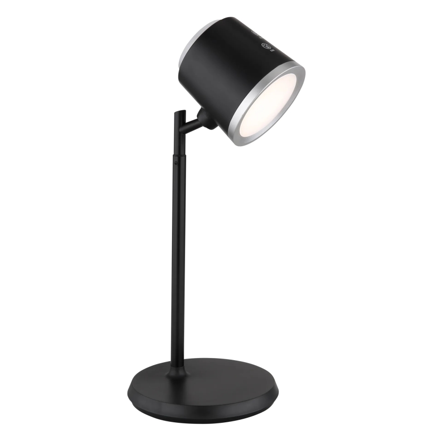 Globo - LED Stmievateľná dotyková stolná lampa 4v1 LED/6W/3,7V 3000K/4000K/6500K 1500 mAh USB čierna