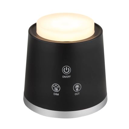 Globo - LED Stmievateľná dotyková stolná lampa 4v1 LED/6W/3,7V 3000K/4000K/6500K 1500 mAh USB čierna