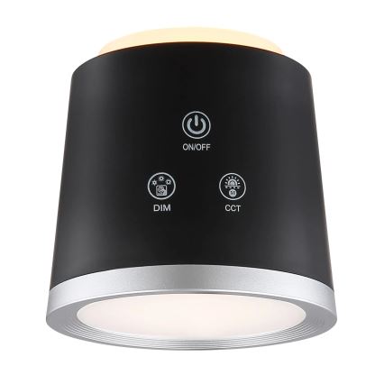 Globo - LED Stmievateľná dotyková stolná lampa 4v1 LED/6W/3,7V 3000K/4000K/6500K 1500 mAh USB čierna
