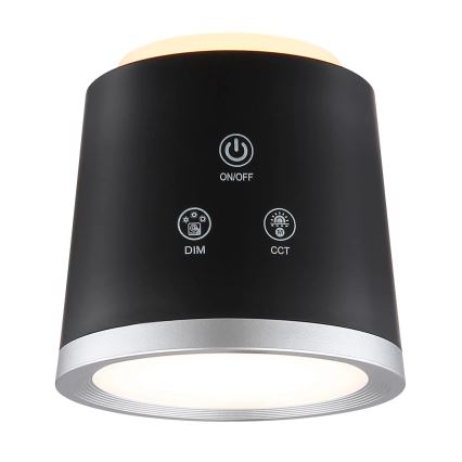 Globo - LED Stmievateľná dotyková stolná lampa 4v1 LED/6W/3,7V 3000K/4000K/6500K 1500 mAh USB čierna